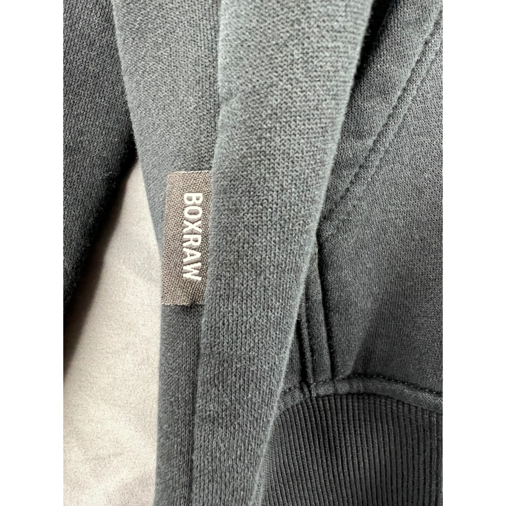 Boxraw Hoodie Mens Medium Gorilla Patch Boxing Sweatshirt Black Cotton Blend - Picture 5 of 11